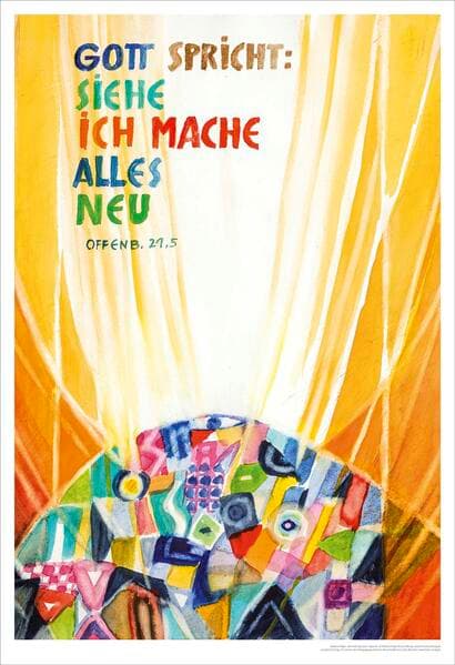 Jahreslosung Andreas Felger 2026, Kunstdruck 63 x 92 cm