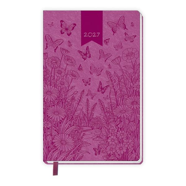 TRÖTSCH - Taschenkalender A6 Soft Touch Schmetterlinge 2027
