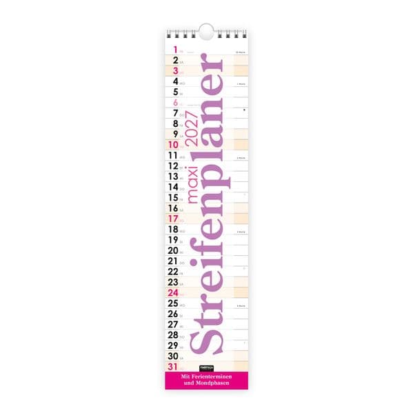 TRÖTSCH - Streifenkalender Maxi Violett 2027