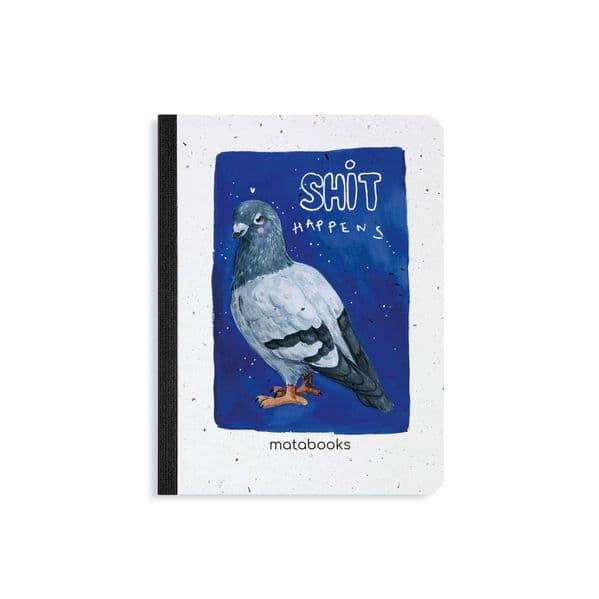 matabooks - Nachhaltiges A6 Notizbuch/Skizzenbuch/Tagebuch/Bullet Journal/Schreibheft aus Graspapier - Samenbuch Farbe: Pigeon Grey