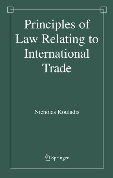 Principles of Law Relating to International Trade