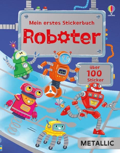 Mein erstes Stickerbuch METALLIC: Roboter