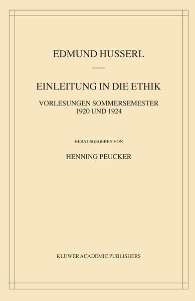 Einleitung in die Ethik