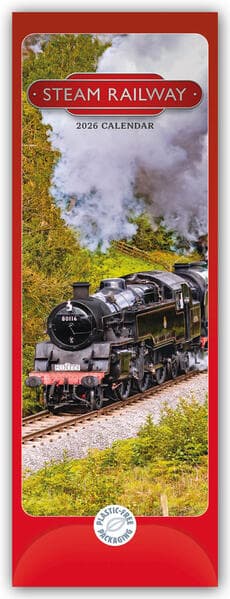 Steam Railway - Dampfeisenbahnen 2026 - Slimline-Kalender