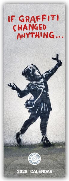 Banksy - If Graffiti Changed Anything 2026 - Slimline-Kalender