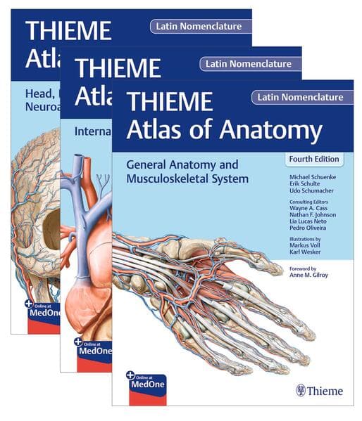 THIEME Atlas of Anatomy, Latin Nomenclature, Three Volume Set, Fourth Edition
