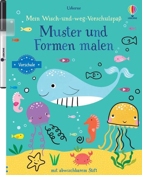 Mein Wisch-und-weg-Vorschulspaß: Muster und Formen malen