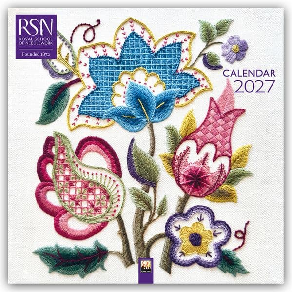 Royal School of Needlework Wall Calendar 2027 (Art Calendar)
