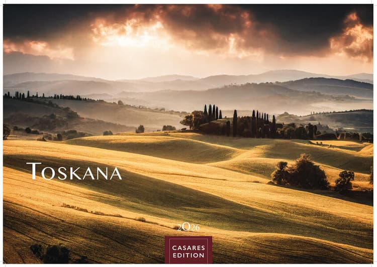 Toskana Kalender 2026 - Wandkalender | Fotokalender Italien 24x35 cm - mit malerischen Fotos der Toskana- Italien