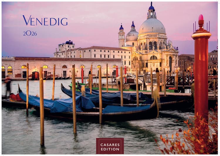 Venedig Kalender 2026 - Wandkalender | Fotokalender Italien 35x50cm - mit atemberaubenden Fotos der Lagune, Gondeln & historischen Sehenswürdigkeiten | für Kunst- und Reiseenthusiasten