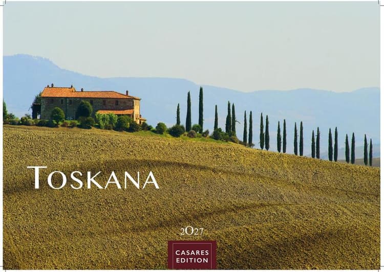 Toskana Kalender 2027 - Wandkalender | Fotokalender Italien 24x35 cm - mit malerischen Fotos der Toskana- Italien