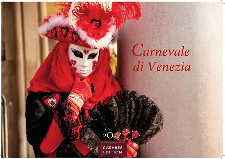 Venedig Karneval Kalender 2027 - Wandkalender | Fotokalender Italien 50x35 cm -. mit Karneval-Fotos, fantasievollen Masken und Kostümen