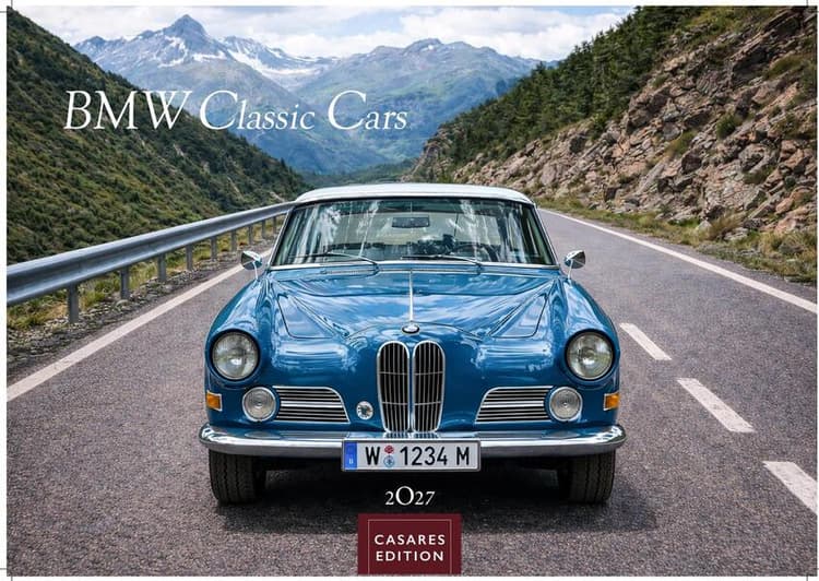 BMW Classic Cars Kalender 2027 - Wandkalender | Fotokalender Oldtimer 35x50cm BMW Odltimer - Hochwertiger Oldtimer Kalender