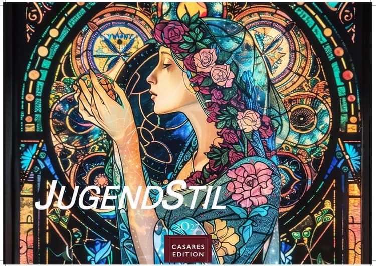 Jugendstil Kalender 2027 - Wandkalender | Fotokalender Kunst 35x50cm Großformat - Stilvolle künstlerische Motiven im Jugendstil für das ganze Jahr