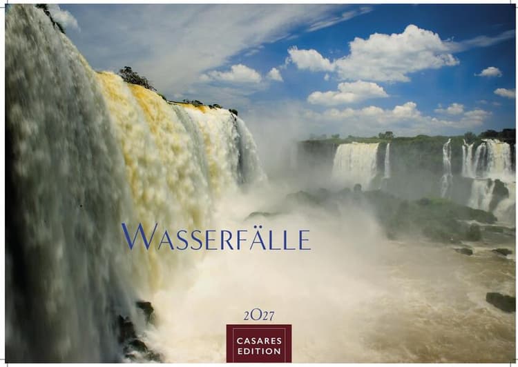 Wasserfälle Kalender 2027 - Wandkalender | Fotokalender Naturkalender 24x35cm - Inspirierende Wasserfall-Fotografien für das ganze Jahr