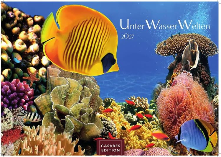 Unterwasserwelten Kalender 2027 - Wandkalender | Fotokalender Naturkalender 24x35cm - Atemberaubende Meereslandschaften & Korallenriffe