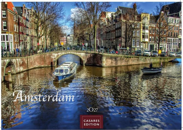 Amsterdam Kalender 2027 - Wandkalender | Fotokalender |Niederlande |Mitteleuropa 35x50cm - Atemberaubende Fotos von Amsterdams Sehenswürdigkeiten, Kanälen und kulturellen Highlights