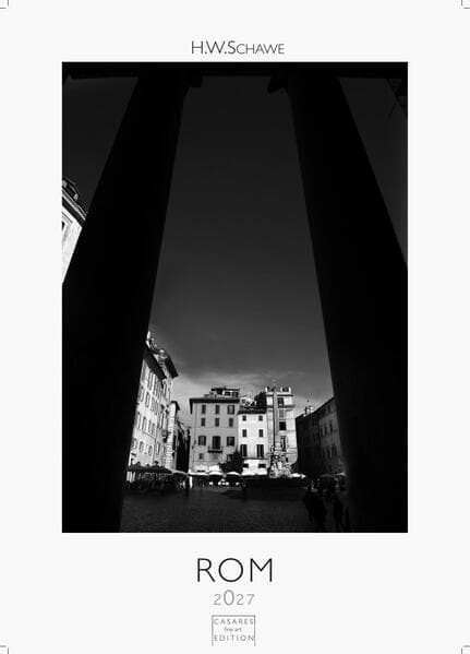 Rom schwarz-weiss Kalender 2027 - Wandkalender | Fotokalender Italien 59x42cm Grosses Format - . mit Historischen Motiven - Perfekt für Kunst, Architektur & Rom-Liebhaber