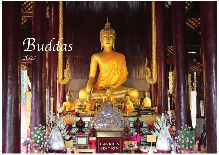 Buddhas Kalender 2027 - Wandkalender | Fotokalender Asien 24x35cm -Spirituelle Abbildungen Buddhas | Perfekt für Meditation & Raumdekoration