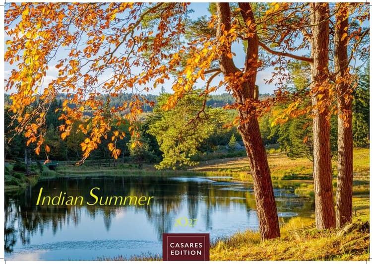 Indian Summer Kalender 2027 - Wandkalender | Fotokalender Nordamerika 35x50cm - Faszinierende Landschaften in Gold & Rot, perfekte Deko oder Geschenkidee