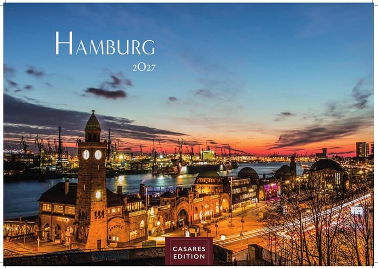 Hamburg Kalender 2027 - Wandkalender | Fotokalender Deutschland 35x24cm - mit 12 beeindruckenden Bildern mit stimmungsvollen Motiven von Hafen, Elbe, Speicherstadt und hanseatischem Flair