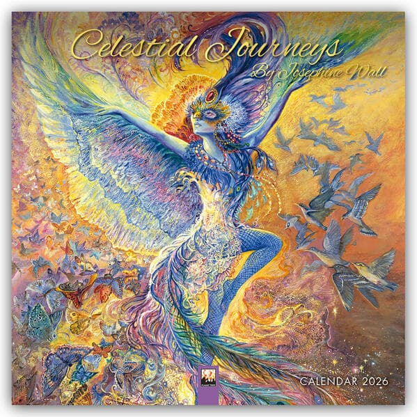 Celestial Journeys by Josephine Wall Wall Calendar 2026 (Art Calendar)