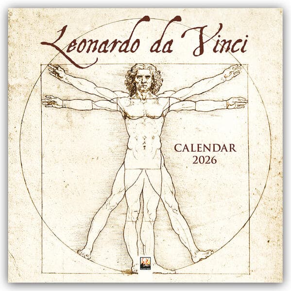 Leonardo da Vinci Wall Calendar 2026 (Art Calendar)
