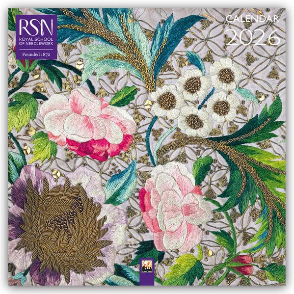 Royal School of Needlework Wall Calendar 2026 (Art Calendar)