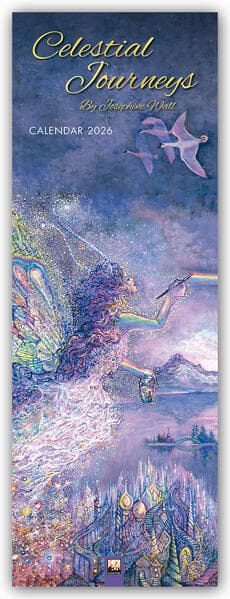 Celestial Journeys by Josephine Wall Slim Calendar 2026 (Art Calendar)