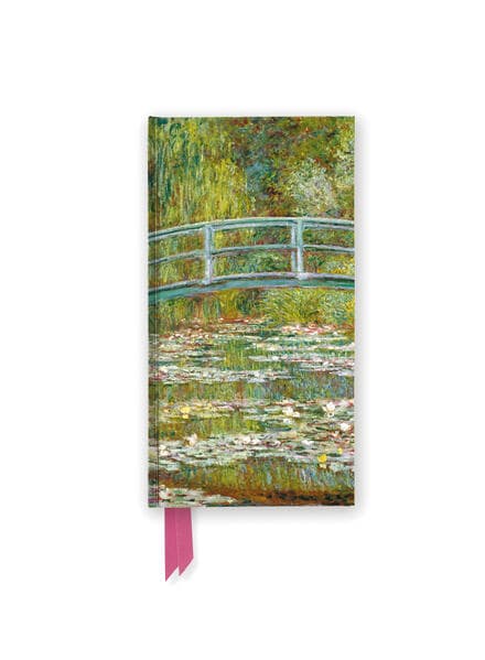 Claude Monet: Bridge over a Pond of Water Lilies (Foiled Slimline Journal)