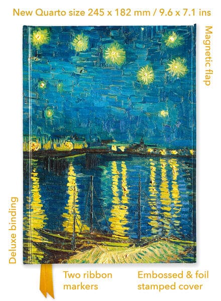 Vincent Van Gogh: Starry Night over the Rhône (Foiled Quarto Journal)