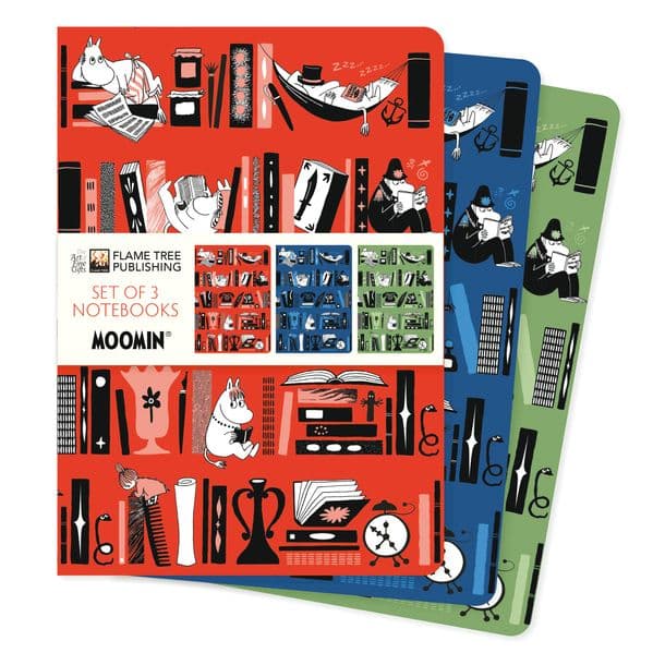 Moomin Bookshelves Set of 3 Standard Notebooks