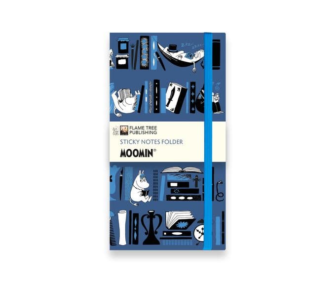Moomin Bookshelves Blue Flame Tree Sticky Notes Folder