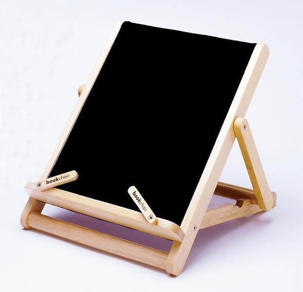 Bookchair (Standard) - Schwarz - Buchständer aus Holz - Leseständer - Für Bücher, E-Reader und Tablets - Lesehilfe - Tablethalter Geschenk für Leser & Buchliebhaber