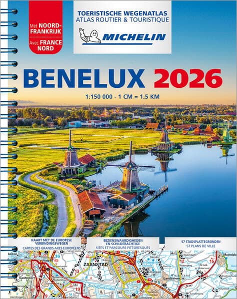 Michelin Straßenatlas Benelux mit Spiralbindung
