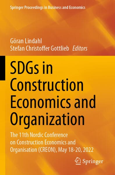 SDGs in Construction Economics and Organization