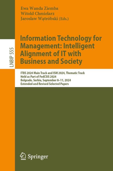 Information Technology for Management: Intelligent Alignment of IT with Business and Society