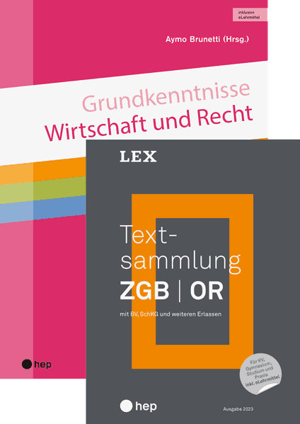 Spezialangebot "Textsammlung ZGB | OR" und "Grundkenntnisse Wirtschaft und Recht" (Neuauflage 2026)