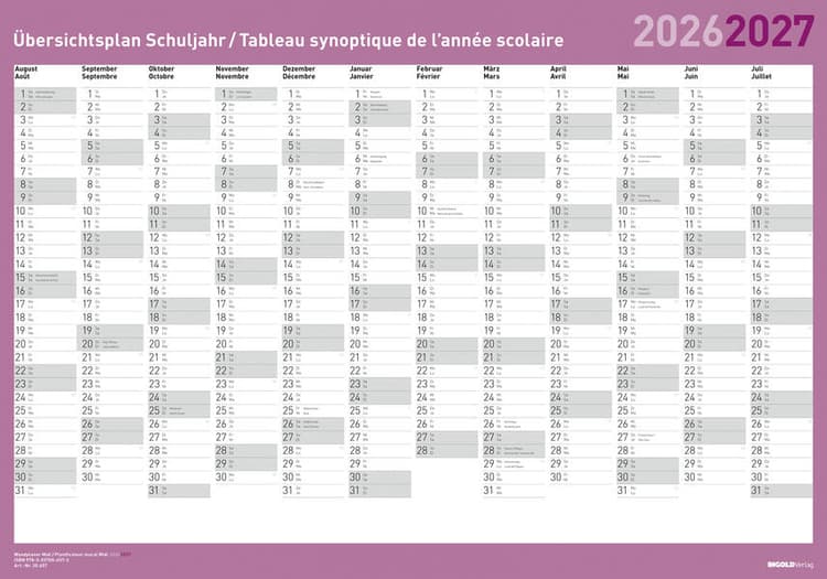 Wandplaner Midi 2026/27