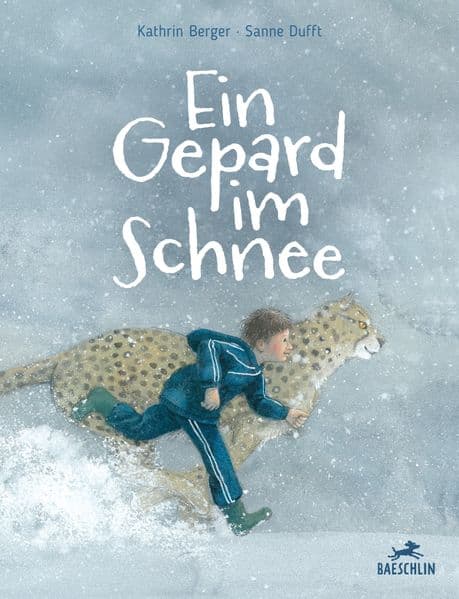 Ein Gepard im Schnee