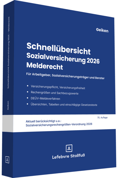 Schnellübersicht Sozialversicherung 2026 Melderecht