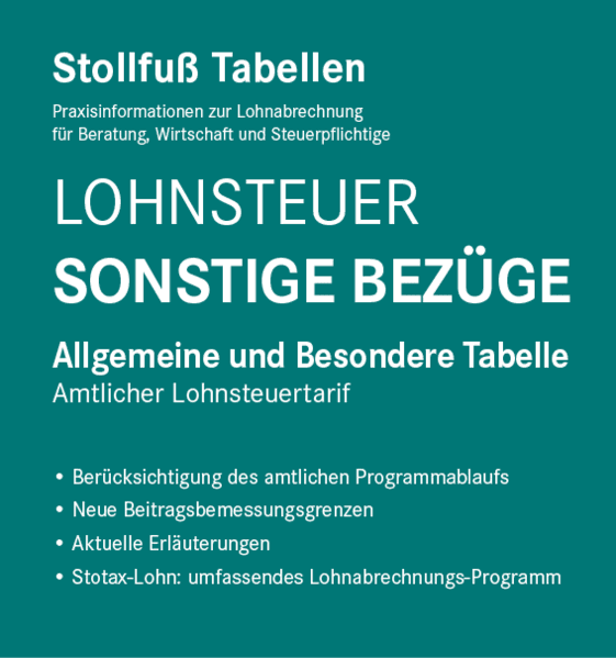 Tabelle, Lohnsteuer 2026 Sonstige Bezüge