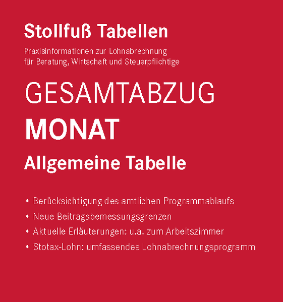 Tabelle, Gesamtabzug 2026 Monat Sonderausgabe Juli