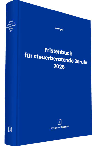 Fristenbuch für steuerberatende Berufe 2026