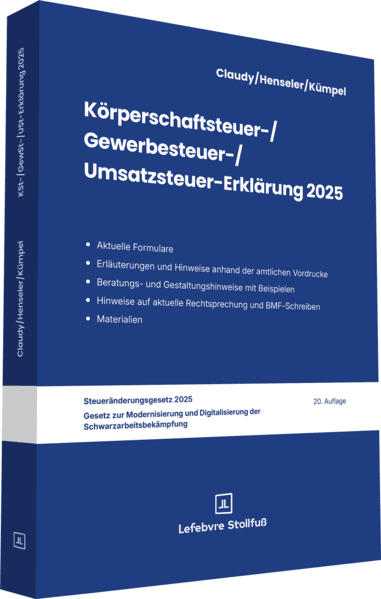 Körperschaftsteuer-, Gewerbesteuer-, Umsatzsteuer-Erklärung 2025