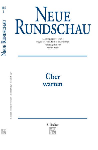 Neue Rundschau 2003/1