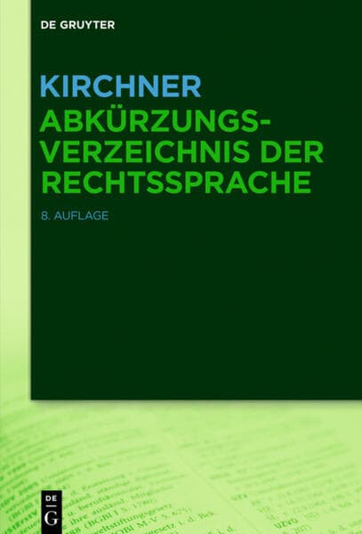 Kirchner - Abkürzungsverzeichnis der Rechtssprache