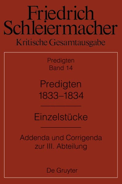 Predigten 1833-1834