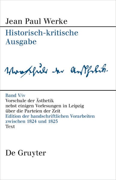 Vorschule der Aesthetik