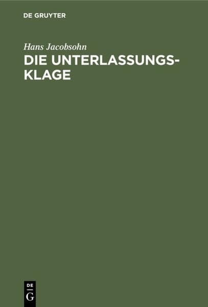 Die Unterlassungsklage